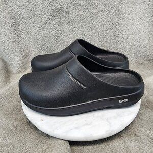 Oofos Shoes Mens 8 Womens 10 Oocloog Black Recovery Clogs Comfort Footwear *GUC*